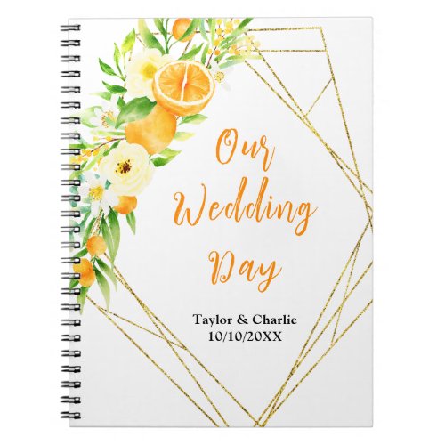 Oranges Citrus Wedding Planner Notebook