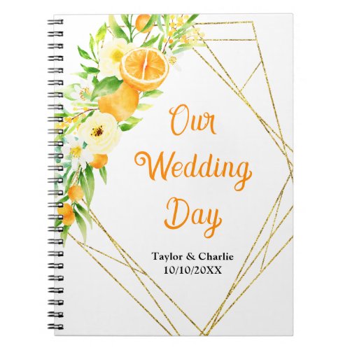 Oranges Citrus Wedding Planner Notebook
