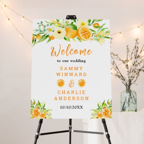 Oranges Citrus Wedding Welcome Sign