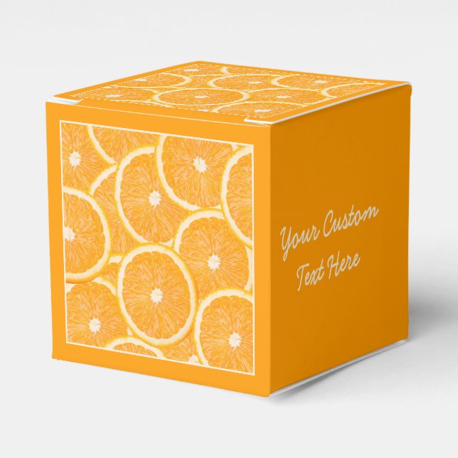 Oranges custom favor box (Front Side)