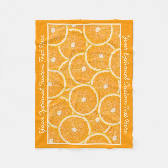 Oranges custom fleece blankets (Front)