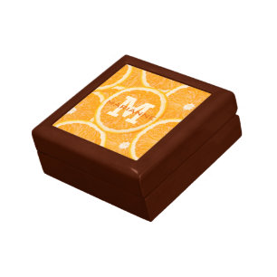 Oranges custom monogram gift / jewelry boxes