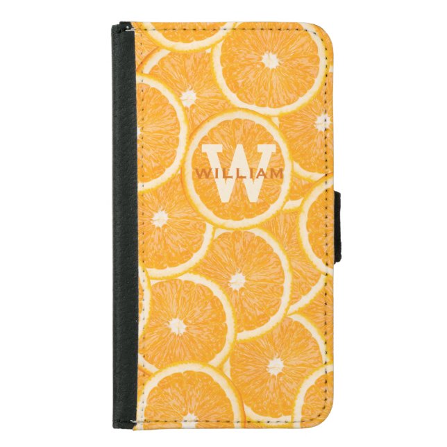 Oranges custom monogram wallet cases (Front)