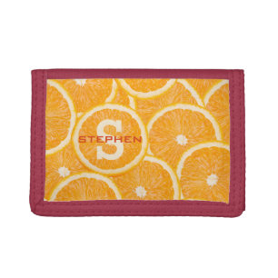 Oranges custom monogram wallets