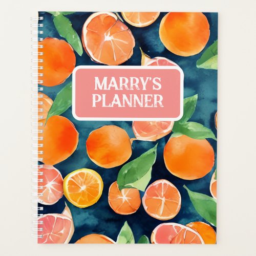 Oranges Custom Name Planner