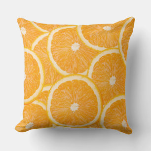 Oranges custom throw pillows