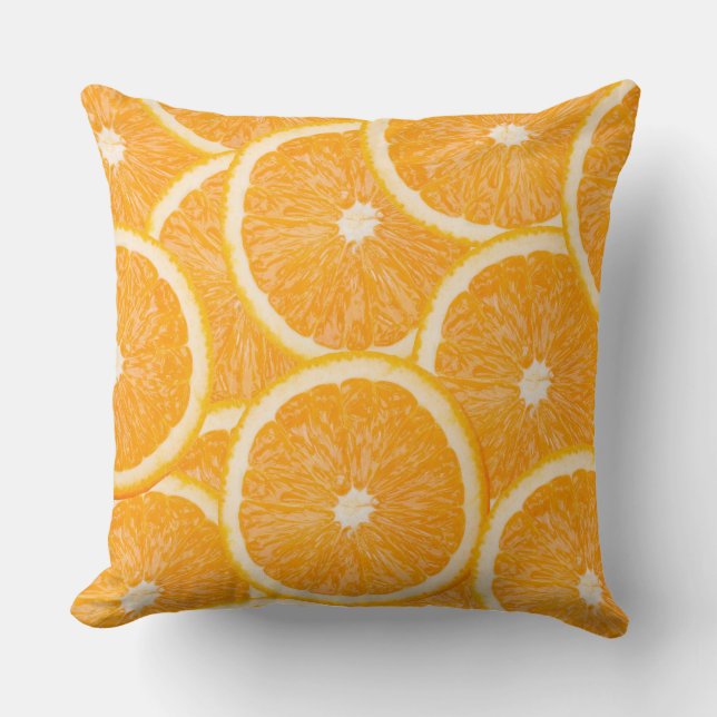 Oranges custom throw pillows (Front)