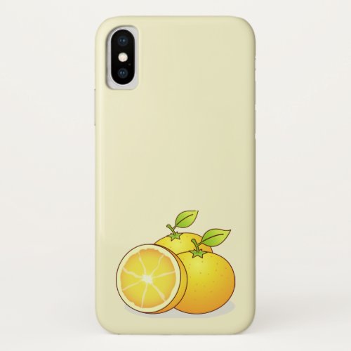 Oranges cute fruit iPhone XS case