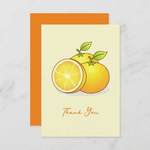 Oranges cute fruit note card