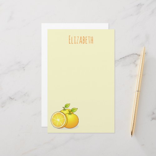 Oranges cute fruit stationery