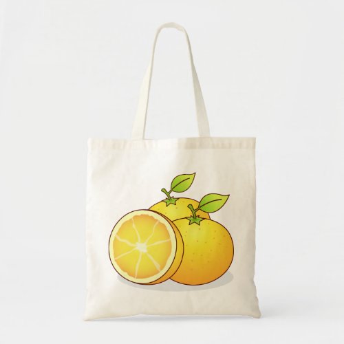 Oranges cute fruit tote bag