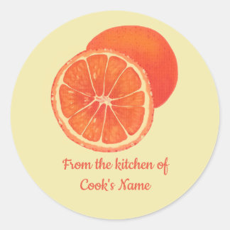 Oranges, From the Kitchen of, Lid Stickers