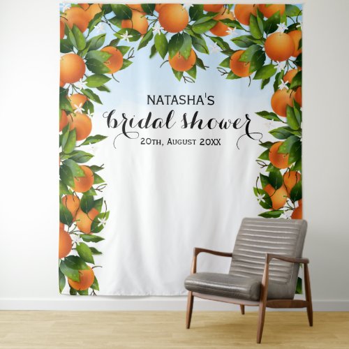 Oranges Fruit Botanical Wedding  Photo Backdrop