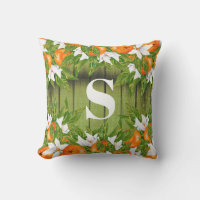 Oranges Fruit Country Autumn Green Wood Monogram