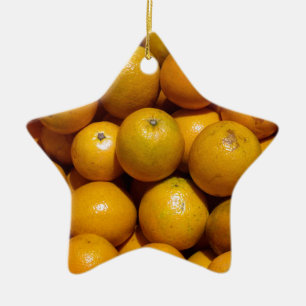 Oranges fruit Florida market orange Ceramic Ornament