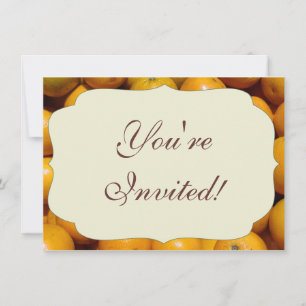Oranges fruit Florida market orange Invitation