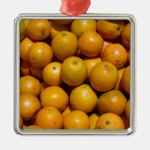 Oranges fruit Florida market orange Metal Ornament
