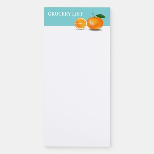 Oranges Fruit Food To Do Shopping Memo List Blank Magnetic Notepad