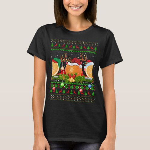 Oranges Fruit Lover Xmas Santa Ugly Orange Christm T_Shirt