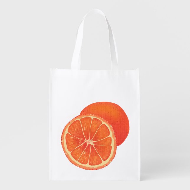 Oranges - Fruit themed Reusable Grocery Bags (Front)