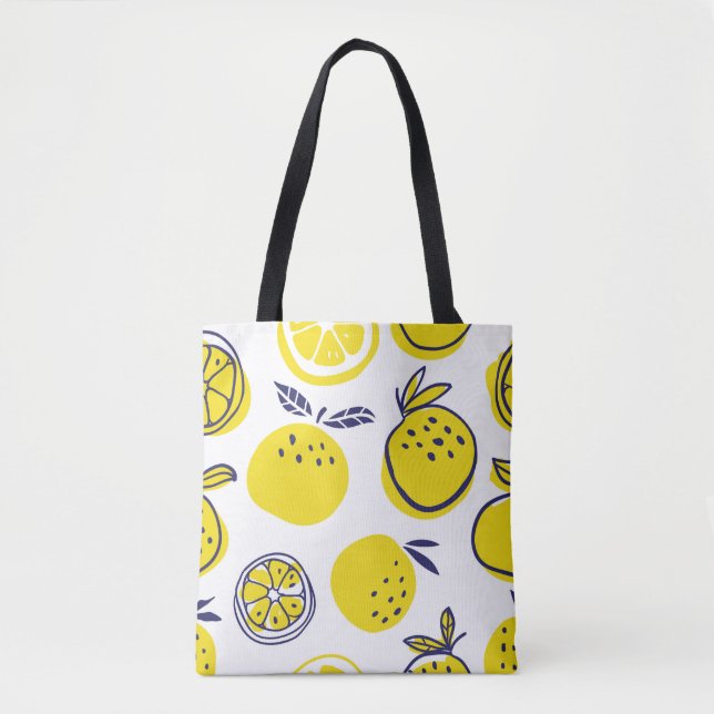 Oranges fruits seamless pattern tote bag (Front)
