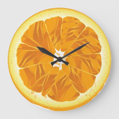 Oranges Fun Large Clock