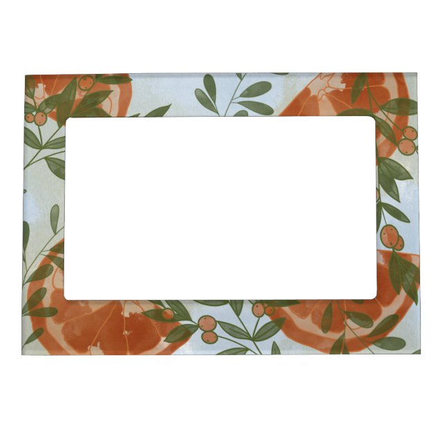 Oranges Greenery  Magnetic Frame (Front)