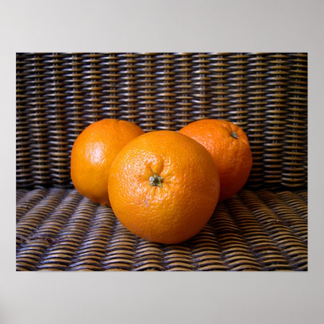 oranges in a basket composition  poster (Front)