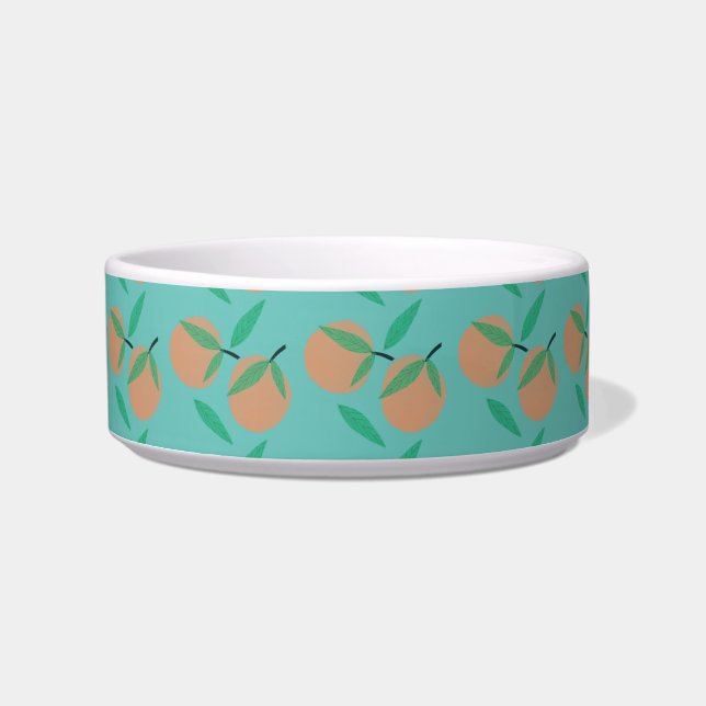 Oranges Leaf Hand Drawn Pattern Bowl (Front)