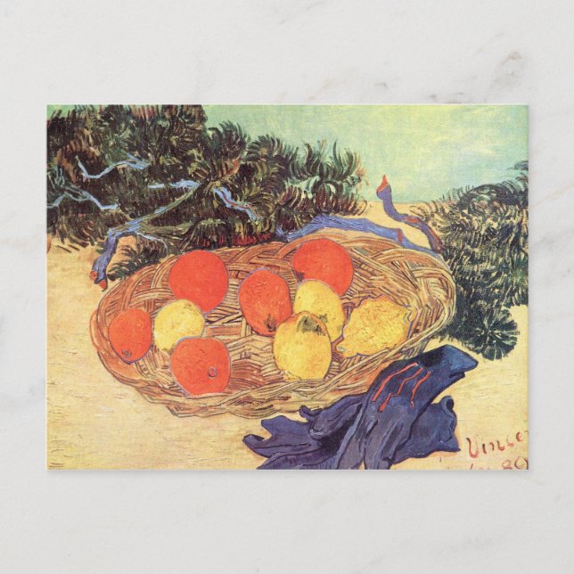 Oranges, lemons and blue gloves by van Gogh Postcard (Front)