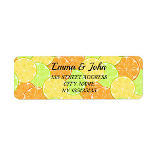 Oranges lemons lime fruit personalized label