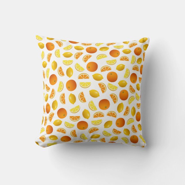 Oranges & Lemons Throw Pillow (Front)