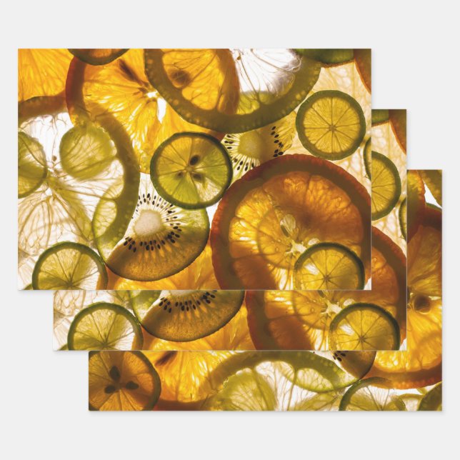 Oranges Lemons   Wrapping Paper Sheets (Set)