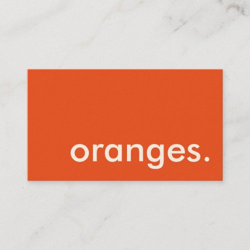 oranges loyalty punch card