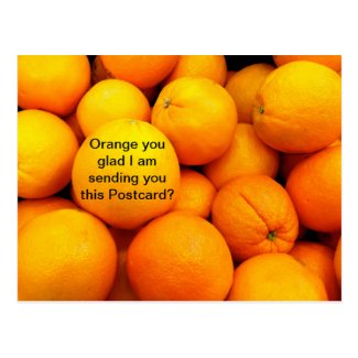 Oranges on a Postcard, Funny Fruit Food Card