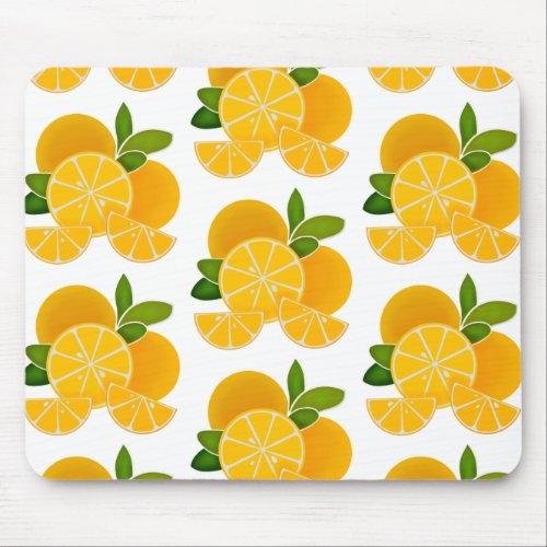 Oranges orange slices citrus fruit  mouse pad
