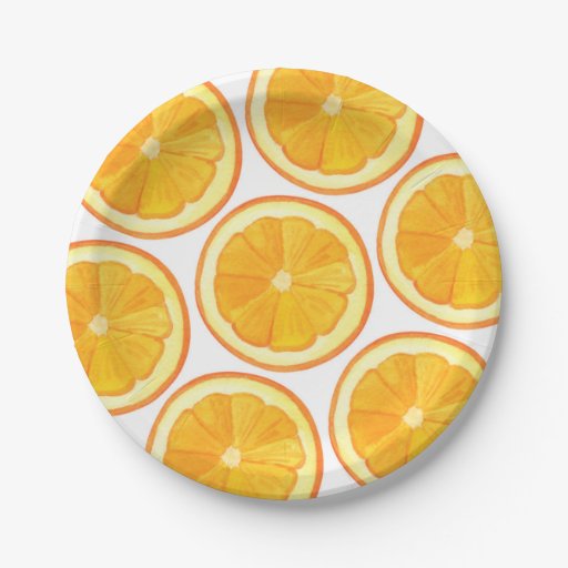 Oranges - Paper Plates 7 Inch Paper Plate | Zazzle