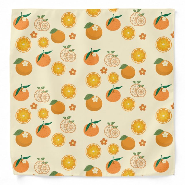 Oranges Pattern Bandana (Front)