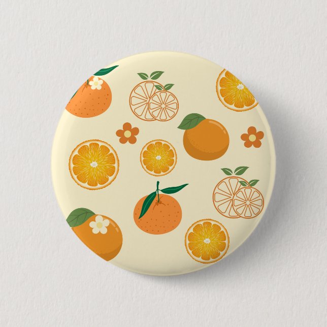 Oranges Pattern Button (Front)