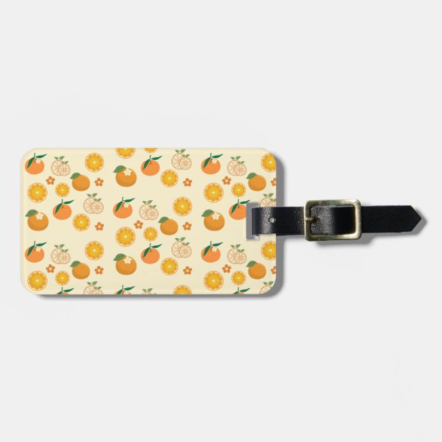Oranges Pattern Luggage Tag (Front Horizontal)