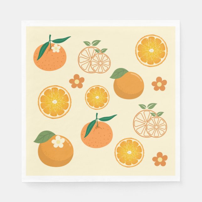  Oranges Pattern Napkins (Front)