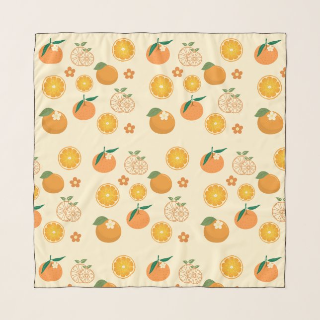  Oranges Pattern Scarf (Front)