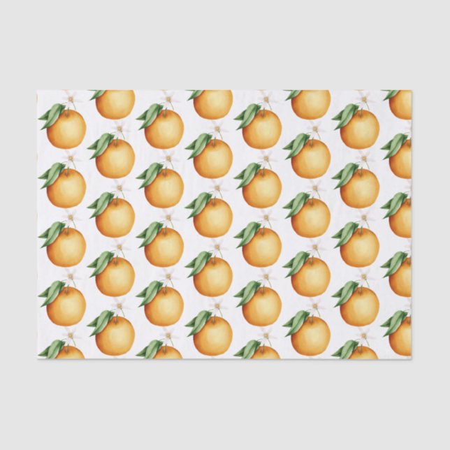 Oranges Pattern Tissue Paper (Front)