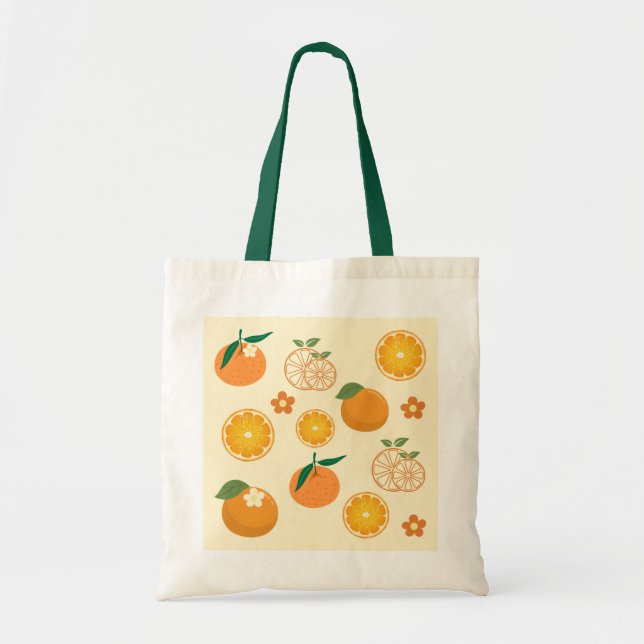 Oranges Pattern Tote Bag (Front)