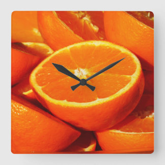 Oranges Photograph Square Wall Clock