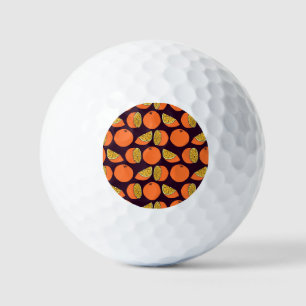 Oranges seamless pattern, vintage texture. golf balls