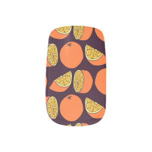 Oranges seamless pattern, vintage texture. minx nail art