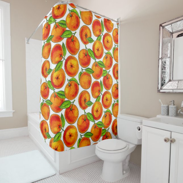 Oranges Shower Curtain (In Situ)