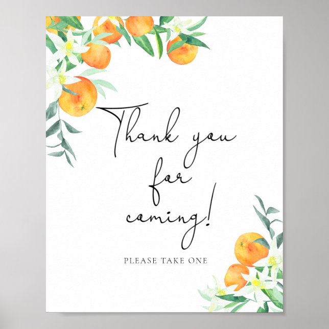 oranges \ Thank you for coming Poster (Front)