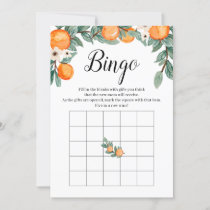 Oranges Twin Baby Shower Bingo Game Invitation